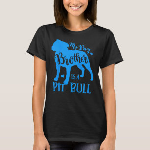 T-shirt Enfants Mon Grand Frère Mignonne Est Un Pitbull Po