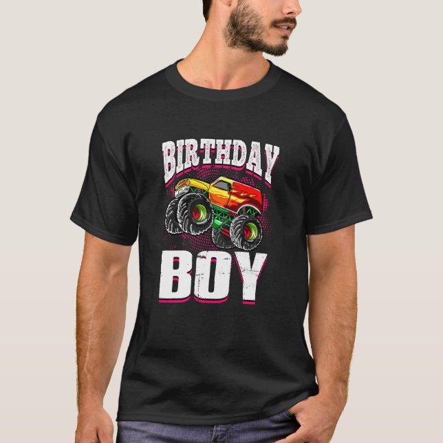 T-shirt Enfants Monster Camion Anniversaire Garçon Enfants (Devant)