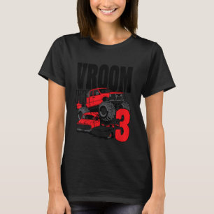 T-shirt Enfants Monster Camion Anniversaire Vroom I'm 3