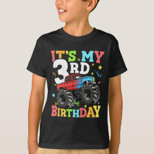 T-shirt Enfants Monster Camion Mon 3e anniversaire Garçon 