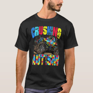 T-shirt Enfants Monster Truck Écrasant l'Autisme Sensibil