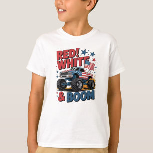 T-Shirt-Enfants Monster Truck T-Shirt Patriotique