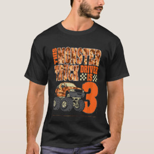 T-shirt Enfants Monster Trucks 3e fête d'anniversaire 3 an