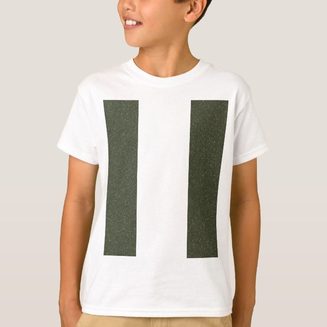T-shirt Enfants Moss Green Twin Stripe (Devant)