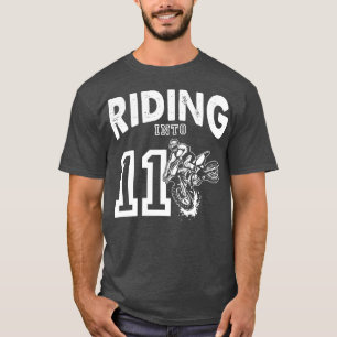 T-shirt Enfants Motocross 11 Ans 11E Anniversaire Dirt Bik
