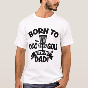 T-shirt Enfants Nés À Disque Golf Avec Mon Papa Disque Gol