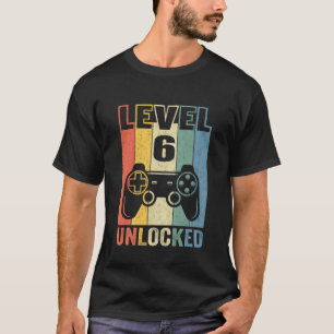 T-shirt Enfants Niveau 6 Déverrouillé Funny Video Gamer 6E