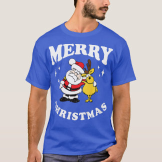 T-shirt Enfants Noël enfants Père Noël avec rennes