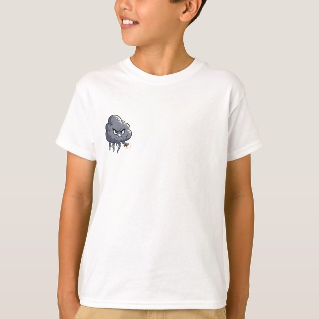 T-shirt Enfants Nuage de Tempête Sombre Féroce (Devant)