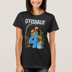 T-shirt Enfants O'fishally 4 Ans 4ème Anniversaire Pêche