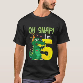 T-shirt Enfants Oh Snap Je suis 5 Crocodile 5E Anniversair