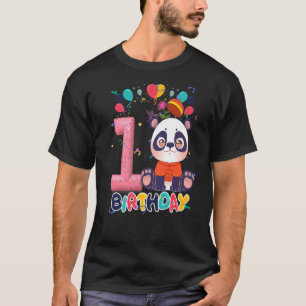 T-shirt Enfants Panda Anniversaire fête 1 An Garçon 1th Pa