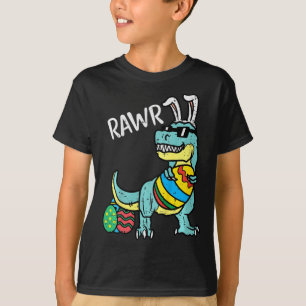 T-shirt Enfants Pâques Trex Bunny Rawr Toddler Garçons Pâq