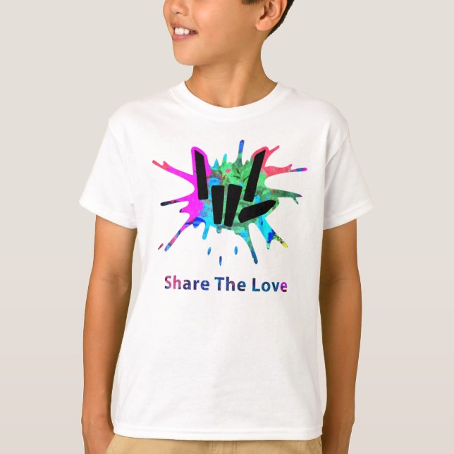 T-shirt Enfants Partagent Love Merch S Et Young370 (Devant)