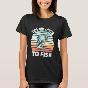 T-shirt Enfants Pêche Enfants Enfants Poisson Ventilateur