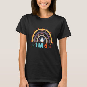 T-shirt Enfants Penguin 6e anniversaire Rainbow Penguin An
