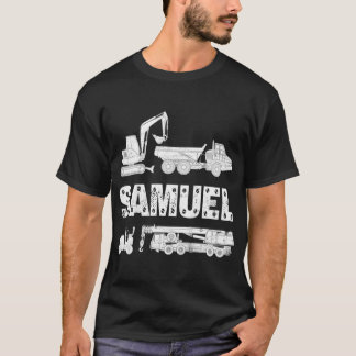 T-shirt Enfants Personnalisés Nom Enfants Construction Exc
