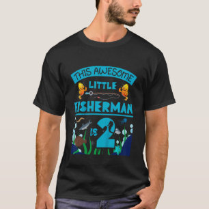T-shirt Enfants Petit Pêcheur Est Maintenant 2 Pêche Mer 2