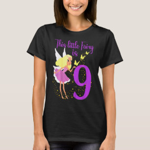 T-shirt Enfants Petite Fée Fille 9e anniversaire 9 ans Fa