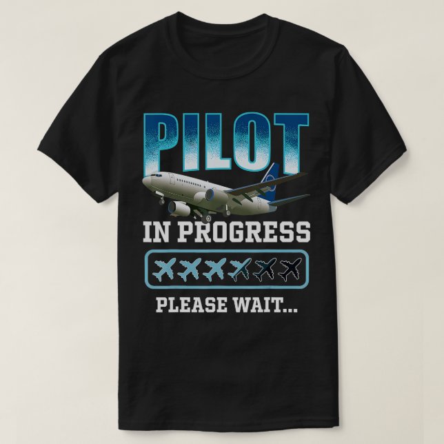 T-shirt Enfants Pilote En Cours, futur pilote avion Love (Design devant)