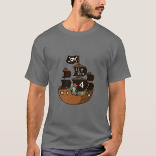 T-shirt Enfants - Pirate Kid Sur Bateau Pirate - Enfants Q
