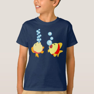 T-shirt Enfants Poisson Poisson Bouillonnant Cute