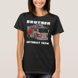 T-shirt Enfants Pompier Frère Anniversaire Équipage Camion