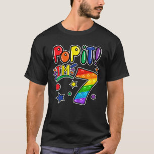 T-shirt Enfants Pop It 7E Anniversaire Filles Garçons 7 An