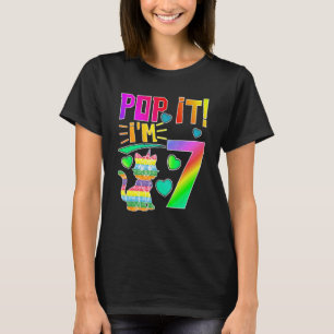 T-shirt Enfants Pop It 7th Birthday Girys Boys Seven Years