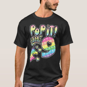T-shirt Enfants Pop It 9th Birthday Girls Boys 9 Years Old