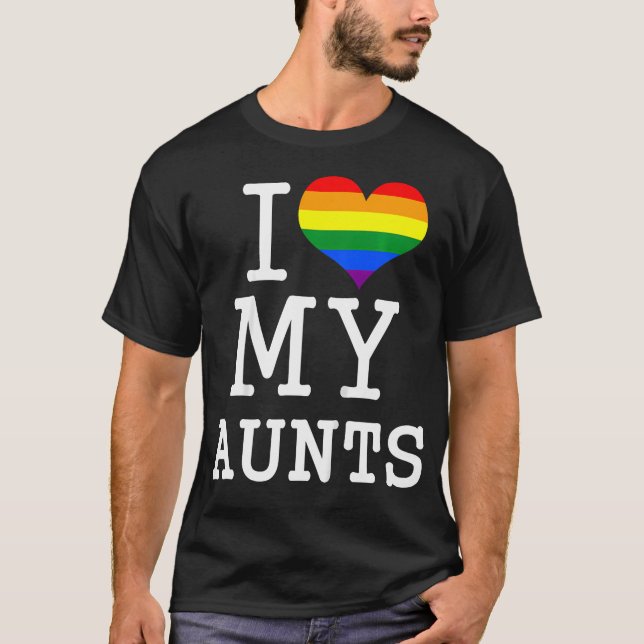T-shirt Enfants Pour Mes Aunties Gay Lgbt Vêtements Bébé J (Devant)
