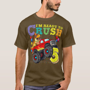 T-shirt Enfants prêts à écraser 5 Dinosaur Monster Truck 5