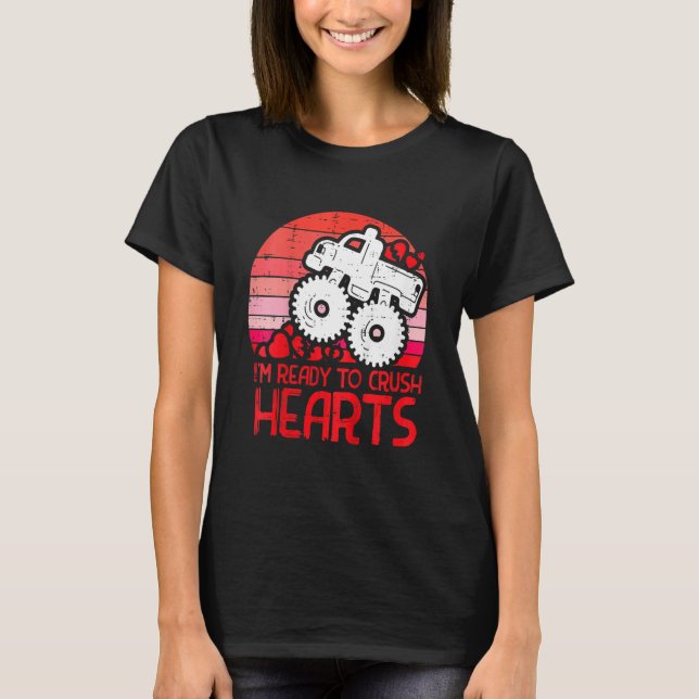 T-shirt Enfants Prêts À Écraser Coeurs Monster Camion Todd (Devant)