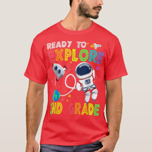 T-shirt Enfants prêts à explorer 2e année Cute Astronaut g