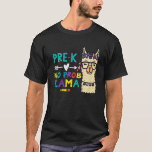 T-shirt Enfants PrK No Prob Llama Prek École de première j