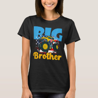 T-shirt Enfants Promus À Big Brother Monster Truck Baby An