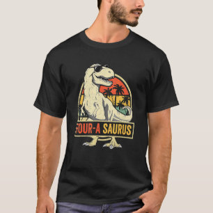 T-shirt Enfants Quatre A Saurus Anniversaire Rex 4 Anniver