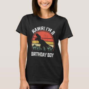 T-shirt Enfants Rawr I'm 8 8 année Rex 8e anniversaire Gar