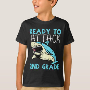 T-shirt Enfants requins prêts à attaquer 2e année 2e premi