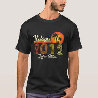 T-shirt Enfants Retro Vintage 2012 10E Anniversaire 10 Ans