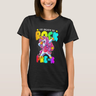 T-shirt Enfants Rock Pre K Dabbing Unicorn Girls Retour À