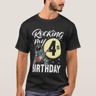 T-shirt Enfants Rocks Mon 4e anniversaire I Guitare électr