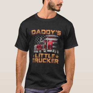 T-shirt Enfants Semi Truck Boys Cadeau Papa s Little Truck