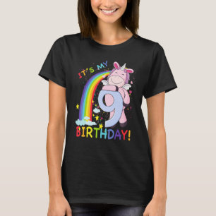T-shirt Enfants Son 9e Anniversaire Unicorne 9 Anniversair