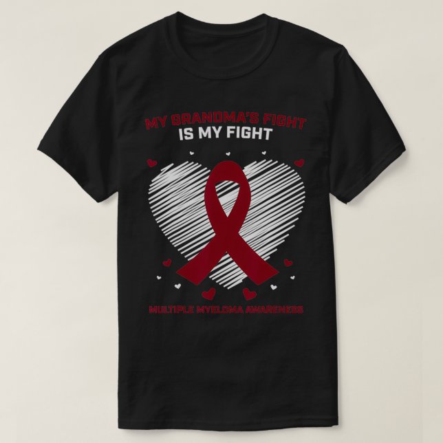 T-shirt Enfants Soutien au cancer du sang Grand-mère Myelo (Design devant)
