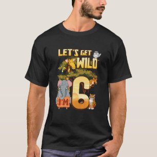T-shirt Enfants Soyons Sauvages I'm 6 Safari Animal Zoo An