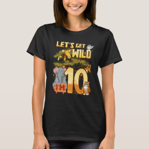 T-shirt Enfants Soyons Sauvages J'ai 10 ans Safari Animal 