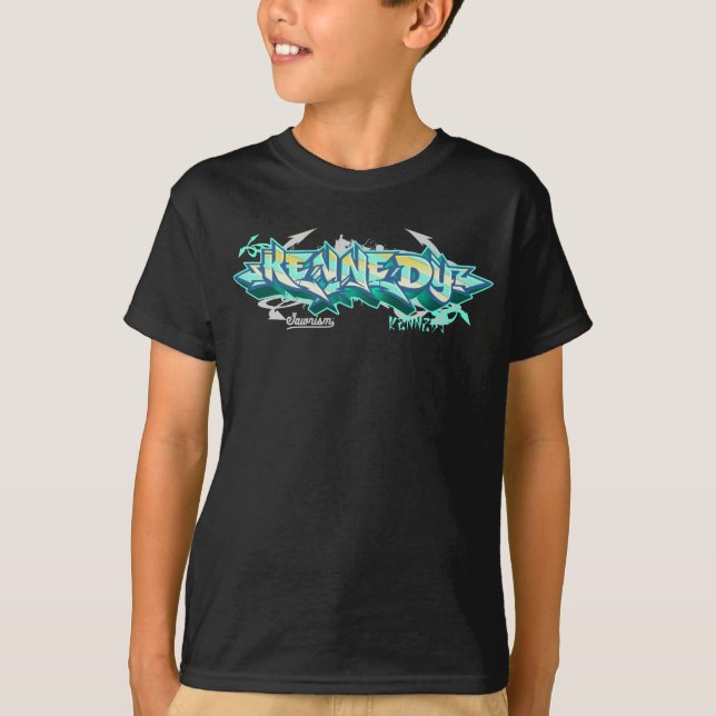 T-shirt Enfants Streetwear : Graffiti de Kennedy (Devant)