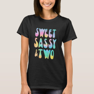 T-shirt Enfants Sweet Sassy et deux fille de 2e anniversai