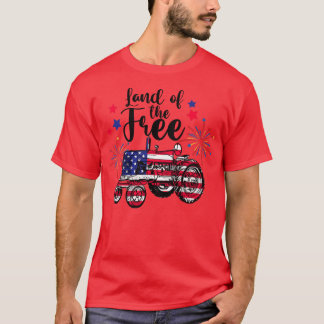 T-shirt Enfants Terrain De Libre Mignonne Tracteur Ferme 4